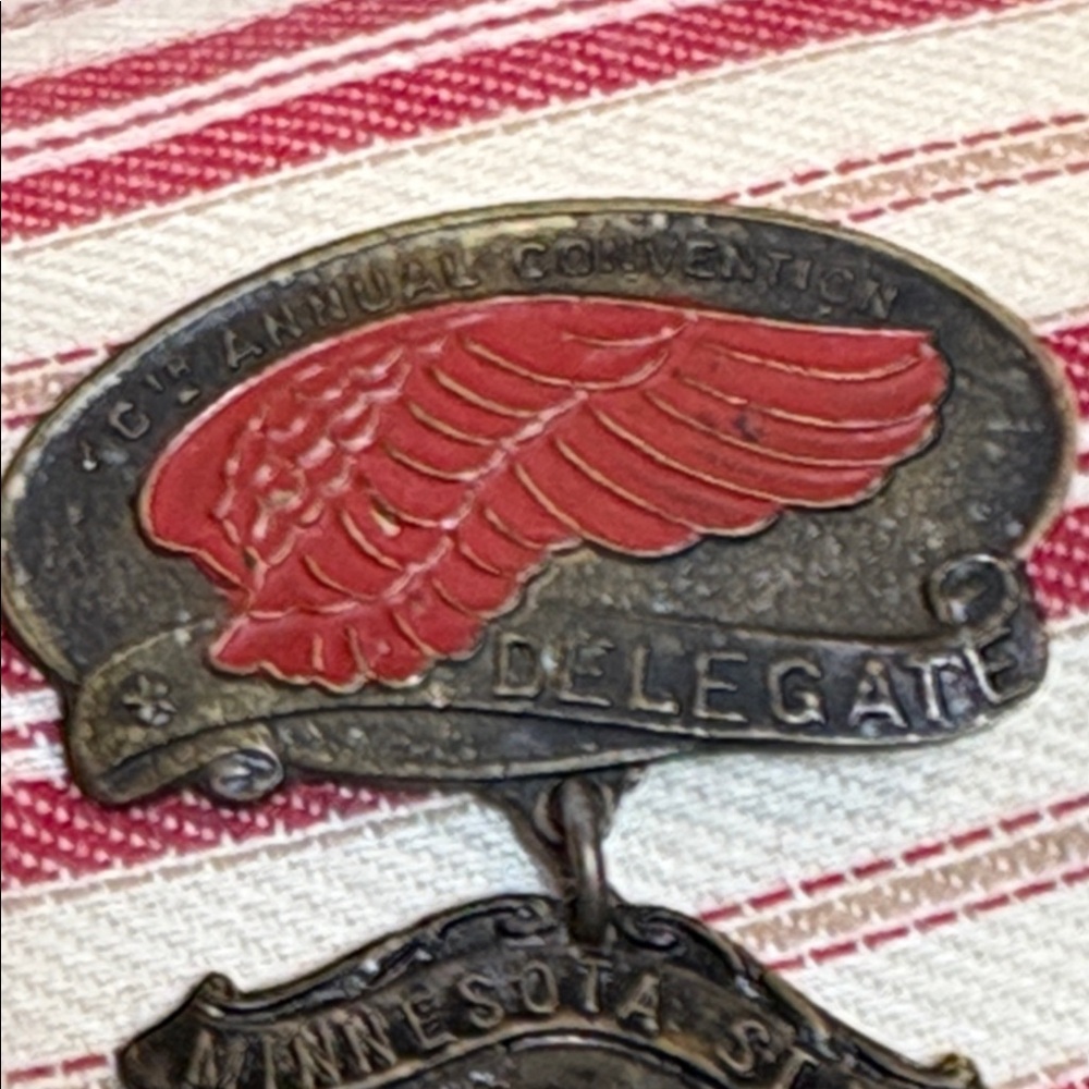 Vintage Delegate Badge Minnesota Fire Department Association - Picture 3 of 4